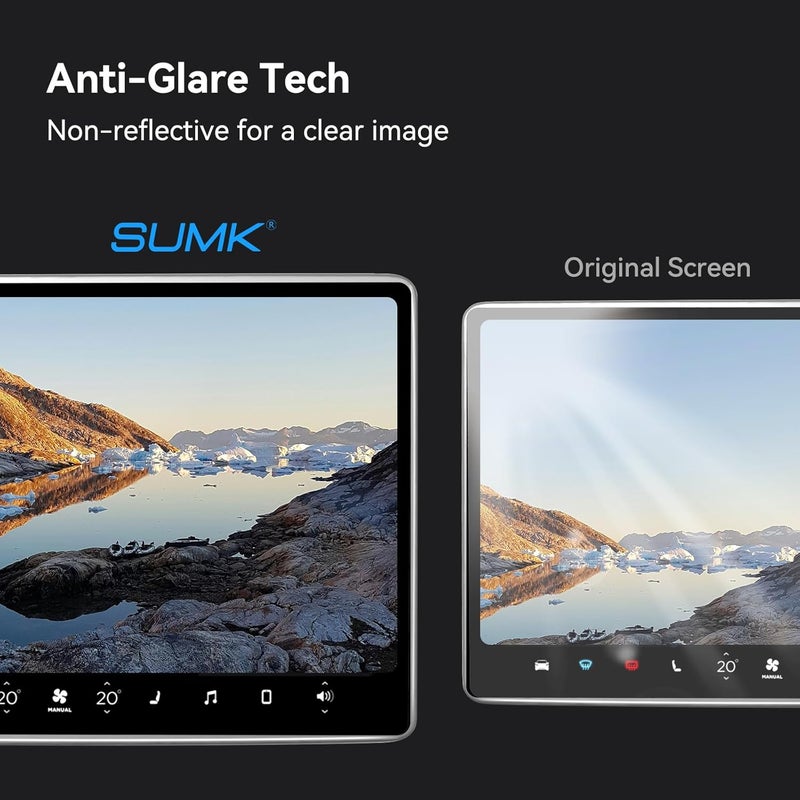 SUMK Screen Protector for Tesla Model Y /3 Accessories (No for 3 Highland & Y Juniper), [9H & Anti-glare & Fingerprint] 15 inch Front Protector for Model Y (2020~2024) Model 3 (2017~2023) - Matte - Image 4